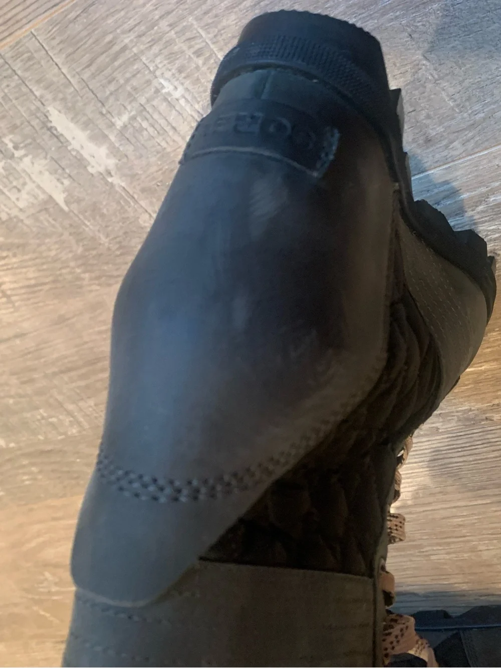 SOREL Lexie Army Green Leather Lace Up Wedge Ankle Boots Women's Size 9.5